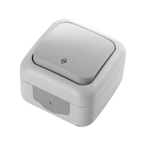 PALMIYE Łącznik natynkowy schodowy IP54 szary