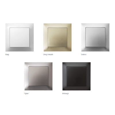 Ospel Impresja złoty łącznik podwójny seryjny z podświetleniem - ŁP-2YS/M/28