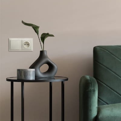 Ospel Impresja złoty łącznik podwójny seryjny z podświetleniem - ŁP-2YS/M/28