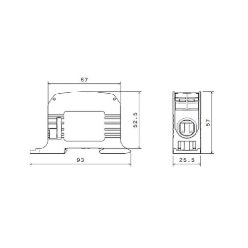 Złączka STB 95 szary AL/CU 16-95mm2 TS35