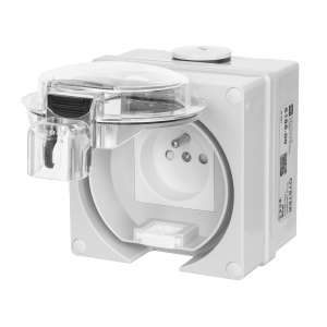Gniazdo hermetyczne pojedyncze natynkowe OYSTER 2P+Z 16A 250V IP66 szare