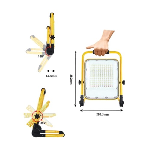 Naświetlacz przenośny Galaxi LED 3,7V 900lm - LFP030