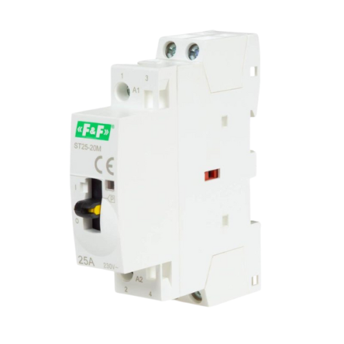 Stycznik modułowy 25A 230V 2Z ze sterowaniem ręcznym