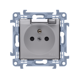 Simon 10 Gniazdo hermetyczne z uziemieniem klapka dymna, szybkozłącza, biały - CGZ1BC.01/11A