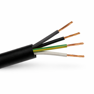 Przewód OWY 4x1 (H05VV-F) 300/500V czarny