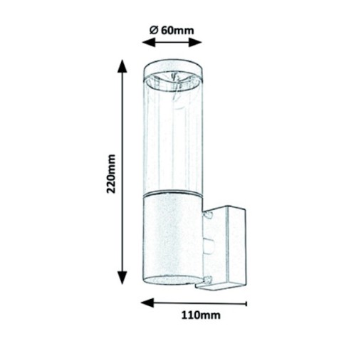 Kinkiet elewacyjny KATOWICE GU10 7W antracyt - Rabalux 7914