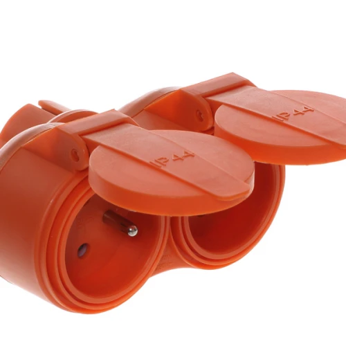 Rozgałęźnik gniazdo podwójne hermetyczne 16A 250V IP44 - Plastrol W-97745