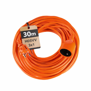 Gniazdo, przedłużacz ogrodowy 30m (H05VV 3x1) – Elcan PO-3Z-30