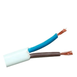 Przewód mieszkaniowy płaski OMYp 2x1,5 (H03VVH2-F) 300V/300V biały - krążek 50m