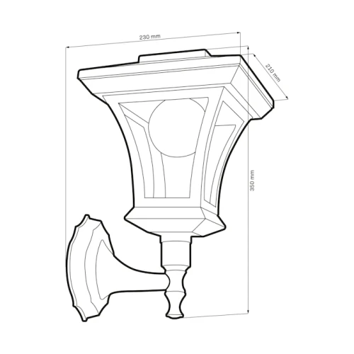 Kinkiet solarny Tirana 4000K IP44 czarny