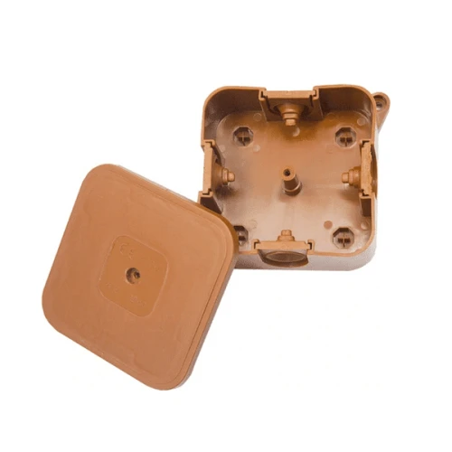 Puszka natynkowa 85x85x35 IP44  400V 4 wlotowa brązowa – 027-02