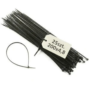 Opaska kablowa 200x4,8 czarna UV 25szt. - OR-AE-13200/5/20/25