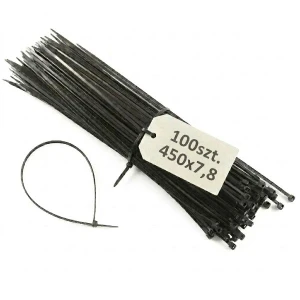 Opaska kablowa 450x7,8 czarna 100szt.