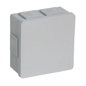Puszka natynkowa 86x86x40 IP55 6 wlotowa klik z dławikami gumowymi popiel - 002-03