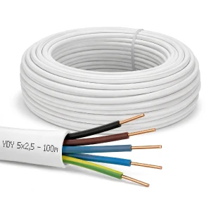 Przewód YDY żo 5x2,5 450/750V - krążek 100 m