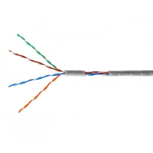 Kabel sieciowy LAN U/UTP kat. 5e wewnętrzny szary