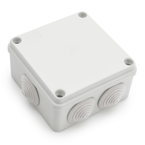 Puszka natynkowa 100x100x50 IP65 6 dławików szara - S-BOX106