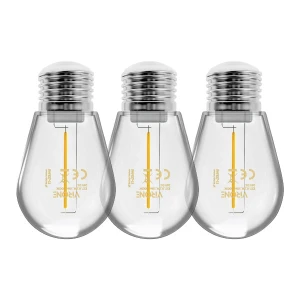 Zarówka LED filament E27 0,1W ciepła biała zestaw 3szt.