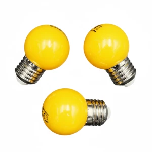 Żarówka LED KULKA E-27 1W 230V żółte - zestaw 3 szt