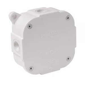 Puszka natynkowa 88x88x40 IP44, 4 wkręty biała - 074-01