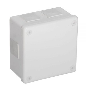Puszka natynkowa 118x118x68 IP55 6 wlotowa z dławikami gumowymi biała - 053-01
