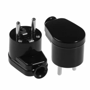 Wtyczka kątowa rozbieralna 16A 250V czarna - Plastrol W-10113