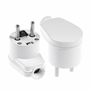 Wtyczka kątowa rozbieralna 16A 250V biała - Plastrol W-10104