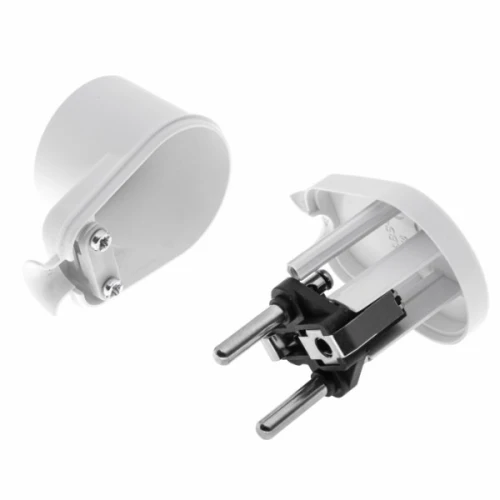 Wtyczka kątowa rozbieralna 16A 250V biała - Plastrol W-10104