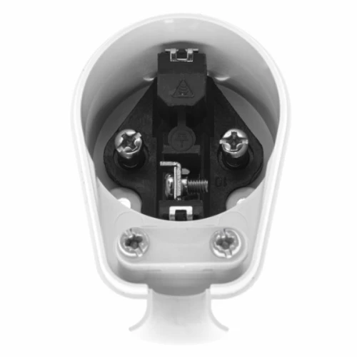 Wtyczka kątowa rozbieralna 16A 250V biała - Plastrol W-10104