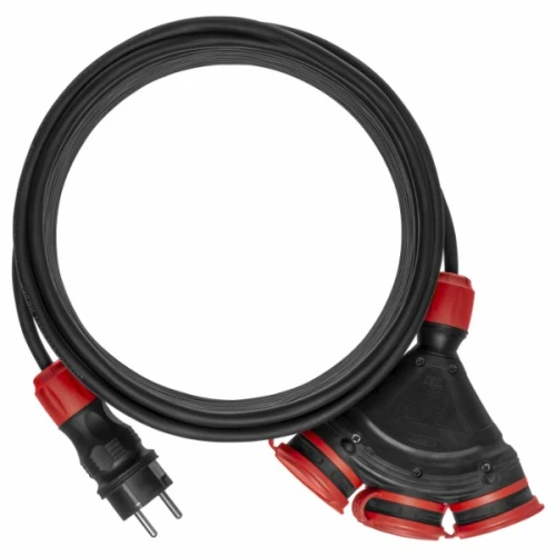 Przedłużacz budowlany 3 gniazda IP54 16A 3x1,5 25m - Plastrol W-01176