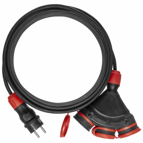 Przedłużacz budowlany 3 gniazda IP54 16A 3x1,5 25m - Plastrol W-01176