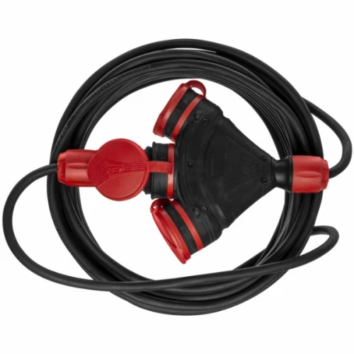 Przedłużacz budowlany 3 gniazda IP54 16A 3x1,5 25m - Plastrol W-01176