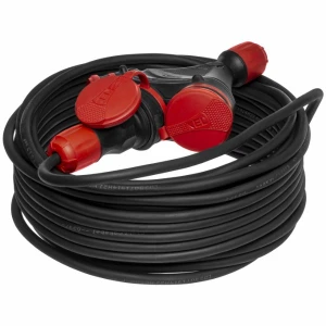 Przedłużacz budowlany 3 gniazda IP54 16A 3x1,5 25m - Plastrol W-01176