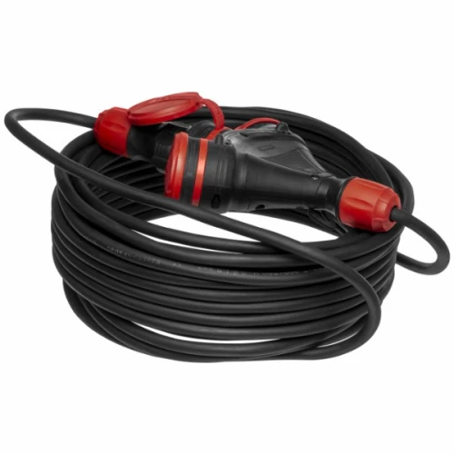 Przedłużacz budowlany 3 gniazda IP54 16A 3x1,5 25m - Plastrol W-01176