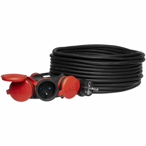 Przedłużacz budowlany 3 gniazda IP54 16A 3x1,5 25m - Plastrol W-01176