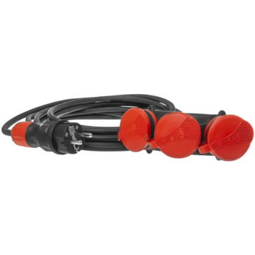 Przedłużacz budowlany 3 gniazda IP54 16A 3x2,5 5m - Plastrol W-01170
