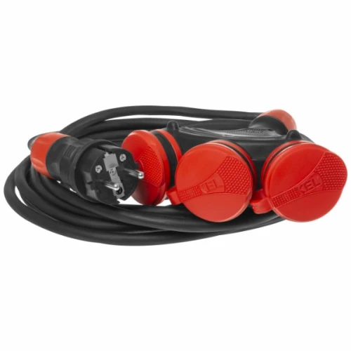 Przedłużacz budowlany 3 gniazda IP54 16A 3x1,5 5m - Plastrol W-01168