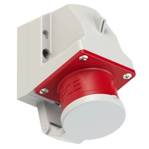 Wtyczka siłowa stała z klapką 16A 5 bolcowe 400V AC IP44 - PCE 515-6D