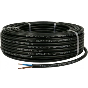Przewód OMY 2x1 (H03VV-F) 300/300V czarny - krążek 30 m