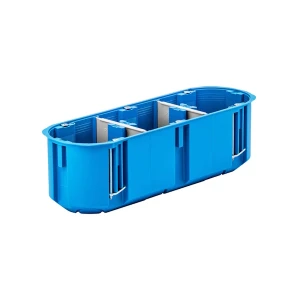 Puszka głęboka potrójna 3x60 do pustych ścian Multibox niebieska