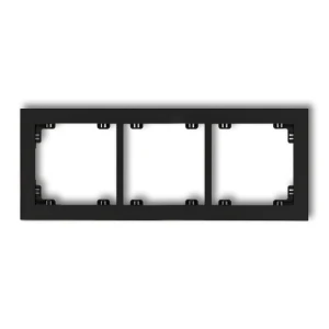 Karlik Deco Ramka potrójna czarny mat - 12DR-3