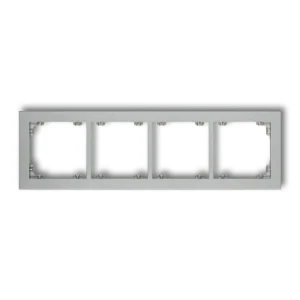 Karlik Deco Ramka poczwórna srebny metalik - 7DR-4