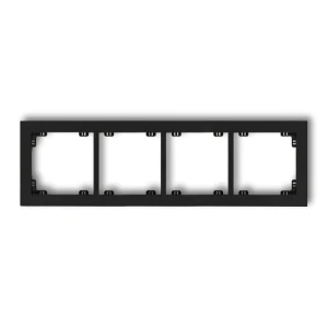 Karlik Deco Ramka poczwórna czarny mat - 12DR-4