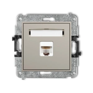 Karlik MINI Gniazdo komputerowe pojedyncze 1xRJ45 kat. 5e taupe beżowy - 60MGK-1