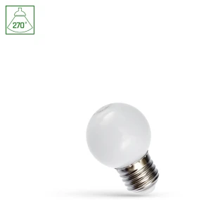 Żarówka LED KULKA E27 1W zimna biała - WOJ+11794_1W