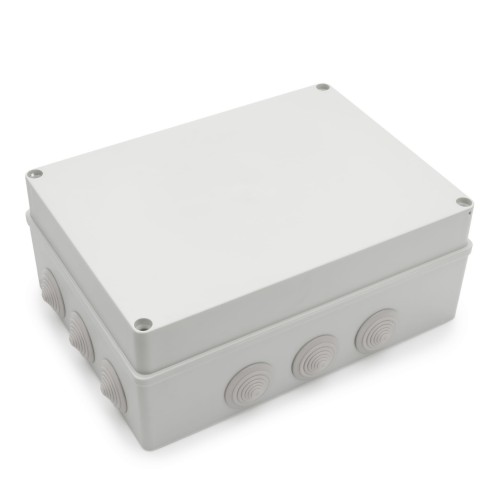 Puszka natynkowa 300x220x120 IP65 12 dławików szara - S-BOX606