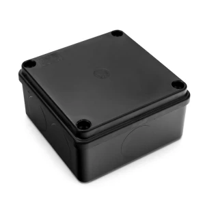 Puszka natynkowa 100x100x50 bez dławików IP65 czarna - S-BOX116C