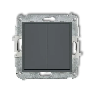 Karlik MINI Łącznik podwójny świecznikowy grafit mat - 28MWP-2