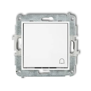 Karlik MINI Łącznik przycisk dzwonek biały - MWP-4
