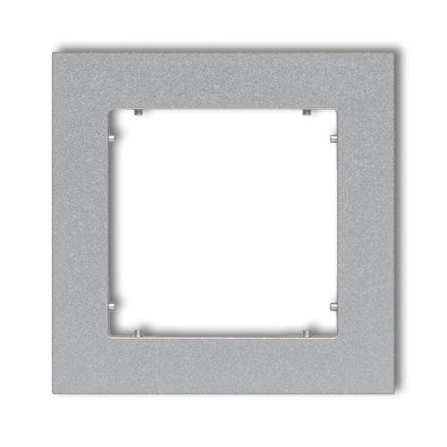 Karlik MINI Ramka pojedyncza srebrny metalik - 7MR-1